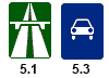 Знаки 5.1 и 5.3 Знаки 5.1 и 5.3